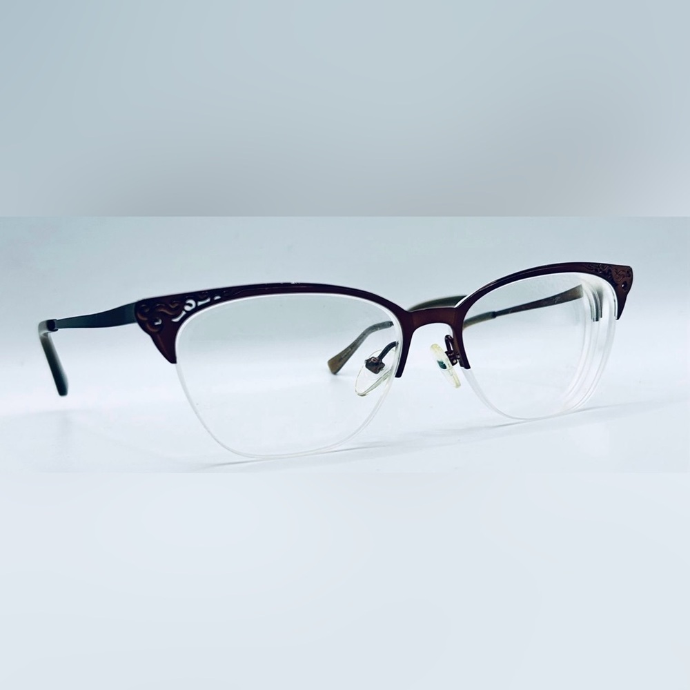 Salsa SA6010 Brown Oval Half-Rim Sunglasses Frames Only